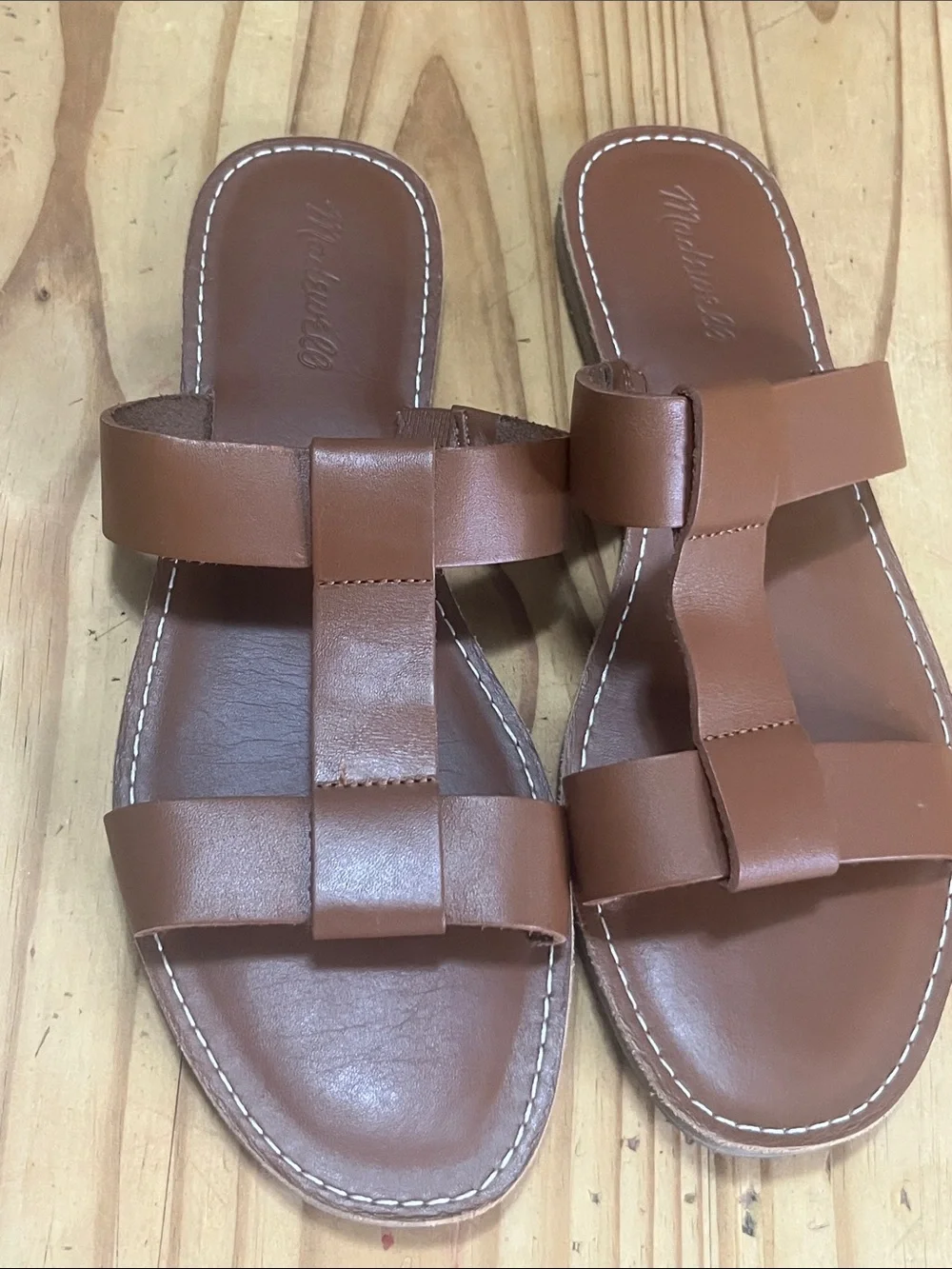 Madewell the Boardwalks T-Strap Slide Sandals - Picture 4 of 9